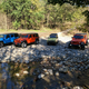 Every vehicle in this picture seats four people and all of their luggage, but only one of them climbed the muddy hill without wheelspin